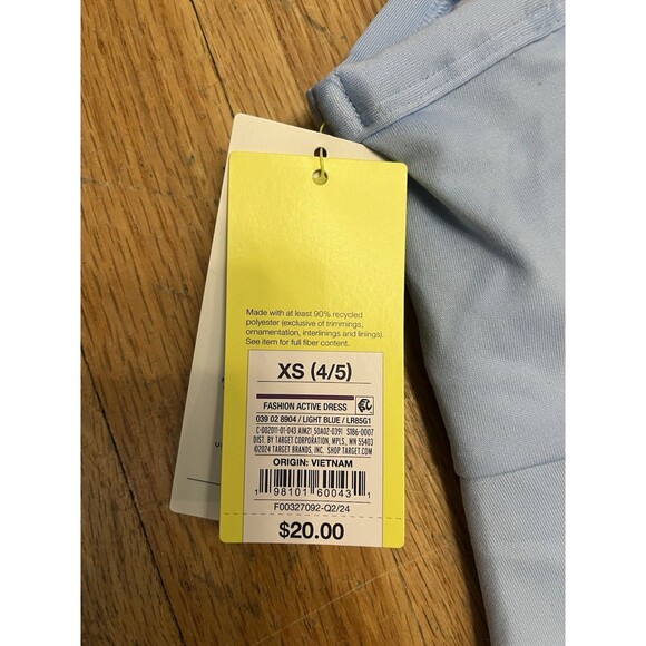 Girls' Asymmetrical Active Dress - All In Motion™ Light Blue XS (4/5) - Picture 4 of 4